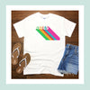Aries shirt rainbow drop shadow 70s zodiac star sign astrology tee graphic t-shirt birthday gift for women t shirt