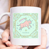 Taurus Mug 11 ounce mug gift pastel Taurus illustration zodiac star sign astrology birthday horoscope ceramic tea coffee lover cup