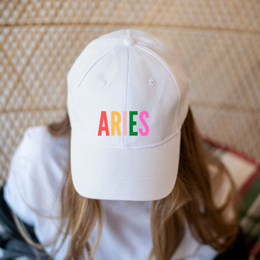 Aries Zodiac Unisex Twill Hat Aries Cap Aries Preppy Aesthetic Hat Aries Astrology cap gift April Birth Sign