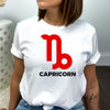Capricorn shirt large red Capricorn symbol blue zodiac star sign astrology tee t-shirt birthday gift for women t shirt