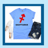 Sagittarius shirt large red Sagittarius symbol blue zodiac star sign astrology tee t-shirt birthday gift for women t shirt