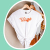 Virgo shirt retro varsity baseball font zodiac star sign astrology tee t-shirt birthday gift for women t shirt