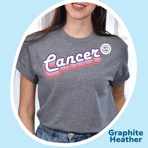 Cancer retro drop shadow shirt