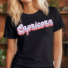 Capricorn shirt zodiac retro rainbow drop shadow star sign astrology tee t-shirt birthday gift for women t shirt