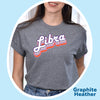 Libra shirt zodiac retro rainbow drop shadow star sign astrology tee t-shirt birthday gift for women t shirt