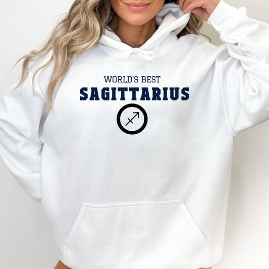 Sagittarius Sign hoodie worlds best zodiac star sign astrology hoodie birthday gift for women top