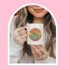 Aquarius Mug 11 ounce mug 70s inspired groovy psychedelic zodiac star sign astrology birthday horoscope ceramic tea coffee lover cup