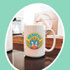 Aries Mug 11 ounce mug 70s inspired groovy psychedelic zodiac star sign astrology birthday horoscope ceramic tea coffee lover cup
