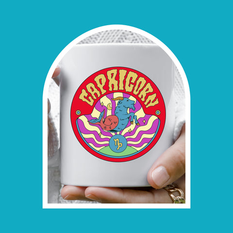 Capricorn 11 ounce groovy mug