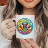 Scorpio Mug 11 ounce mug 70s inspired groovy psychedelic zodiac star sign astrology birthday horoscope ceramic tea coffee lover cup