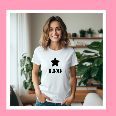 Leo black star shirt