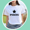 Pisces shirt black star zodiac sign star sign astrology tee t-shirt birthday gift for women t shirt
