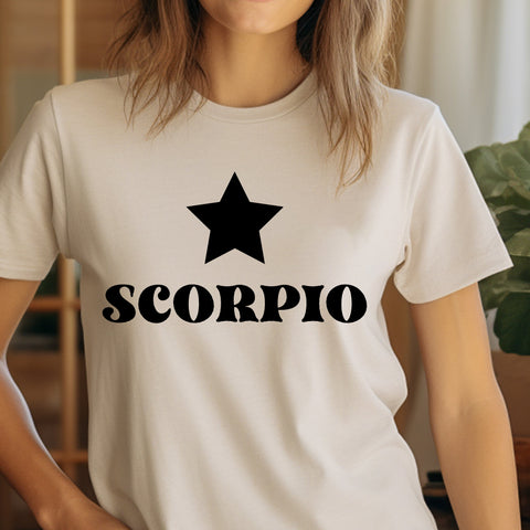 Scorpio black star shirt