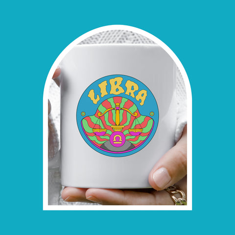 Libra 11 ounce groovy mug