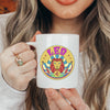 Cancer Mug 11 ounce mug 70s inspired groovy psychedelic zodiac star sign astrology birthday horoscope ceramic tea coffee lover cup