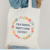 Taurus zodiac sign cotton canvas tote bag cottage core pastel “I’m a Taurus, what’s your excuse” astrology star sign birthday shopping
