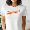 Aquarius shirt retro varsity baseball font zodiac star sign astrology tee t-shirt birthday gift for women t shirt