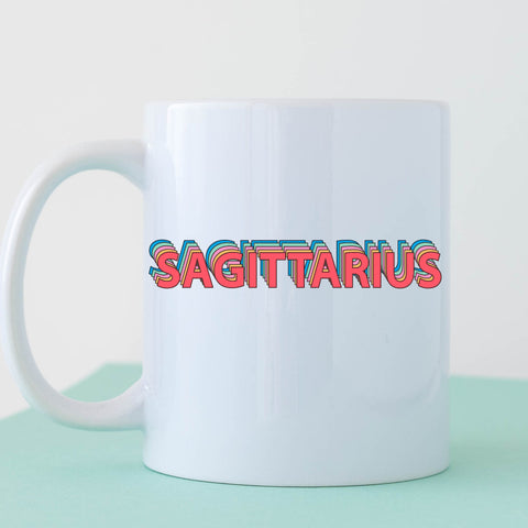 Sagittarius 11 ounce rainbow shadow mug