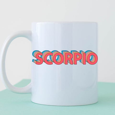 Scorpio 11 ounce rainbow shadow mug