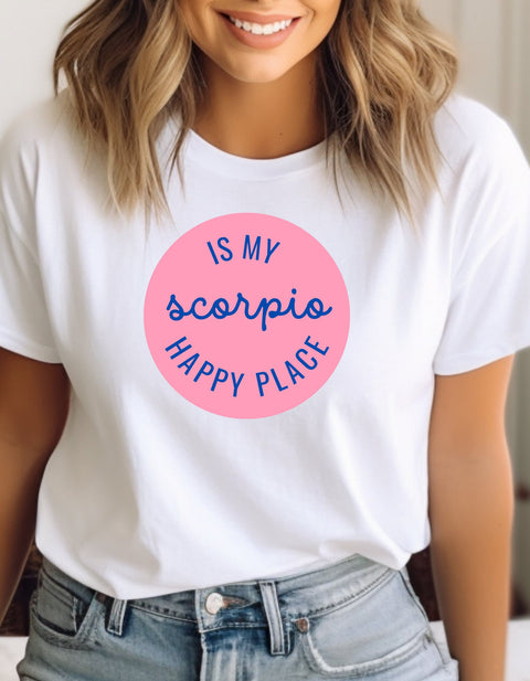 Scorpio is my happy place shirt