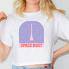 Space Dust crop top celestial cosmic cute crop shirt pastel sticker zodiac shirt birthday gift for women girl friend t-shirt