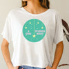 A star studded night crop top celestial cosmic cute crop shirt pastel sticker zodiac shirt birthday gift for women girl friend t-shirt