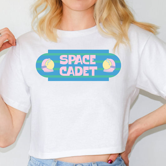Space Cadet crop top celestial cosmic cute crop shirt pastel sticker zodiac shirt birthday gift for women girl friend t-shirt