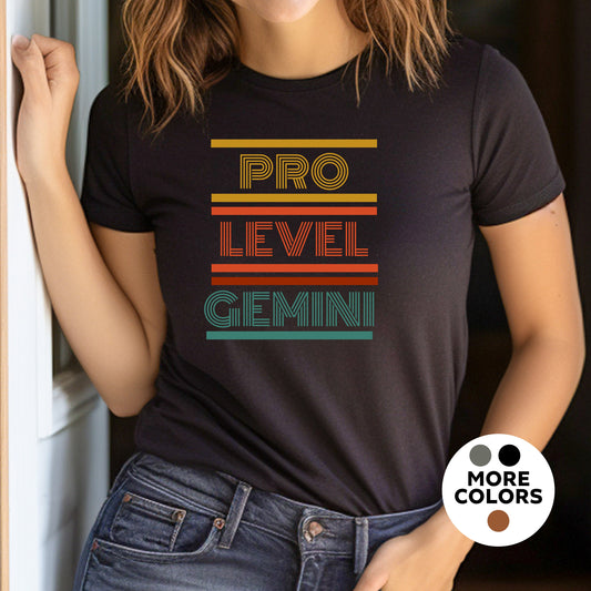 Gemini shirt pro level Gemini zodiac star sign astrology tee t-shirt birthday gift for women t shirt