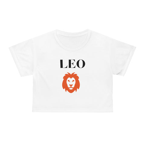 Leo red symbol crop top