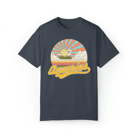 Aquarius Shirt California Vibe tee aesthetic beach retro vintage distressed zodiac shirt Comfort Colors t-shirt astrology gift