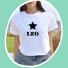 Leo shirt black star zodiac sign star sign astrology tee t-shirt birthday gift for women t shirt