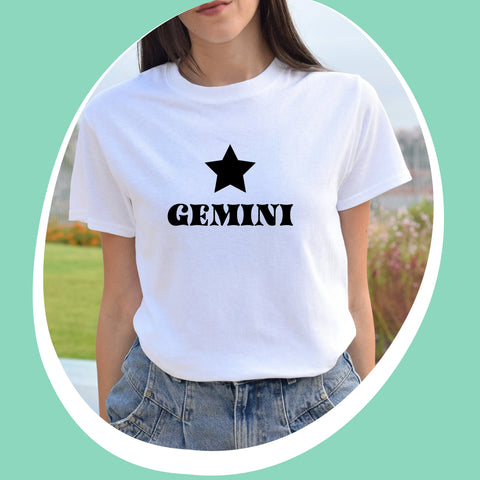Gemini black star shirt