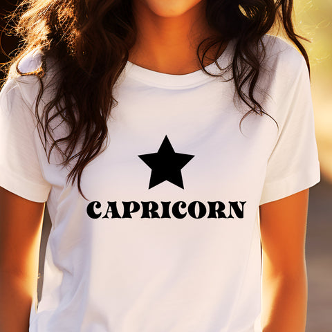 Capricorn black star shirt