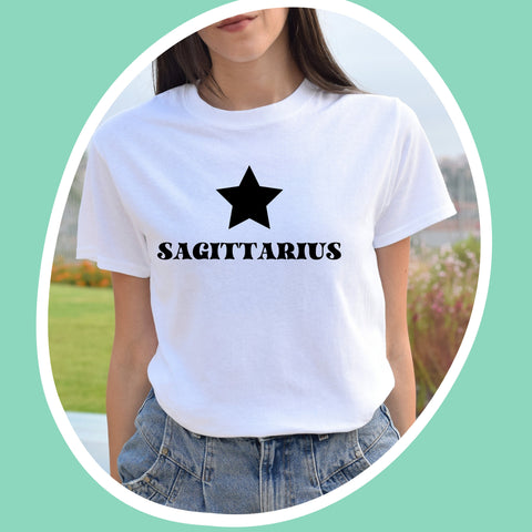 Sagittarius black star shirt