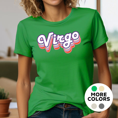 Virgo retro drop shadow shirt