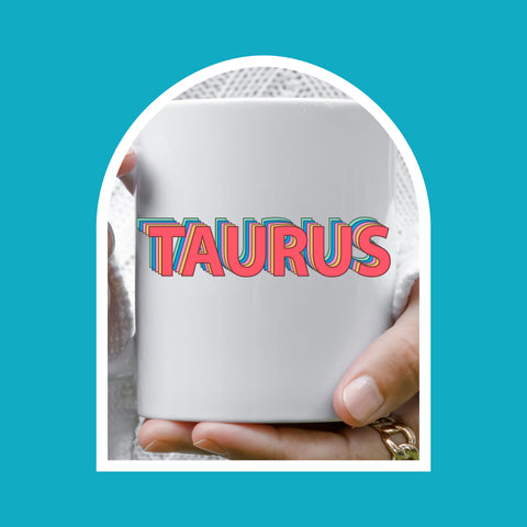 Taurus 11 ounce rainbow shadow mug