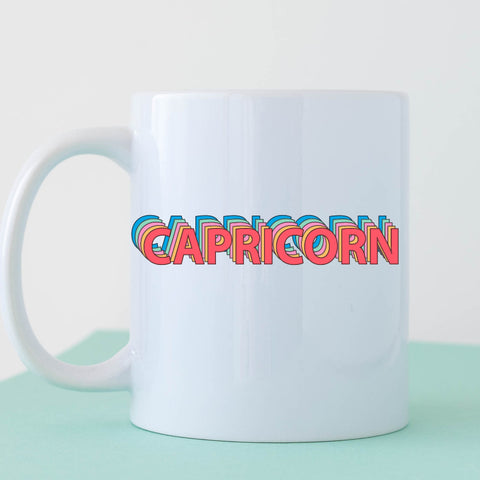 Capricorn 11 ounce rainbow shadow mug