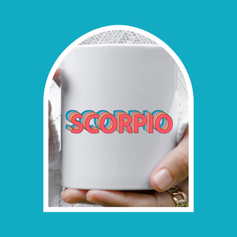 Scorpio 11 ounce rainbow shadow mug