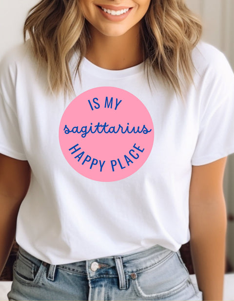 Sagittarius is my happy place shirt
