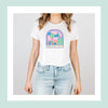 Luna Park crop top celestial cosmic cute crop shirt pastel sticker zodiac shirt birthday gift for women girl friend t-shirt