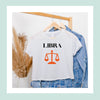 Libra shirt red zodiac symbol sign image star sign astrology tee t-shirt birthday gift for women t shirt