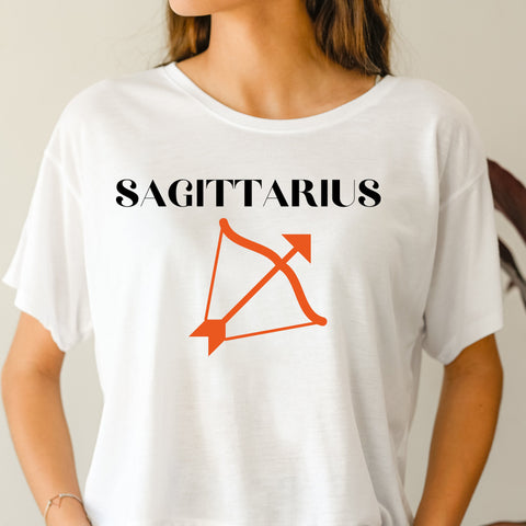 Sagittarius red symbol crop top